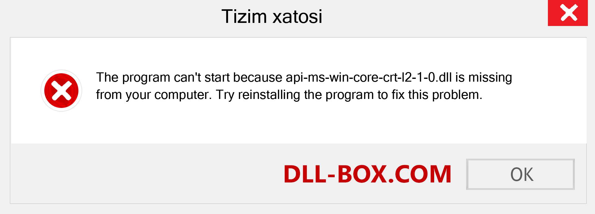 api-ms-win-core-crt-l2-1-0.dll fayli yo'qolganmi?. Windows 7, 8, 10 uchun yuklab olish - Windowsda api-ms-win-core-crt-l2-1-0 dll etishmayotgan xatoni tuzating, rasmlar, rasmlar